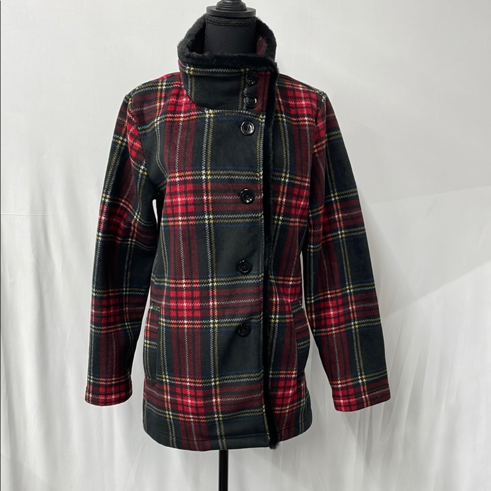 Plaid Women's Jacket - Red and Black